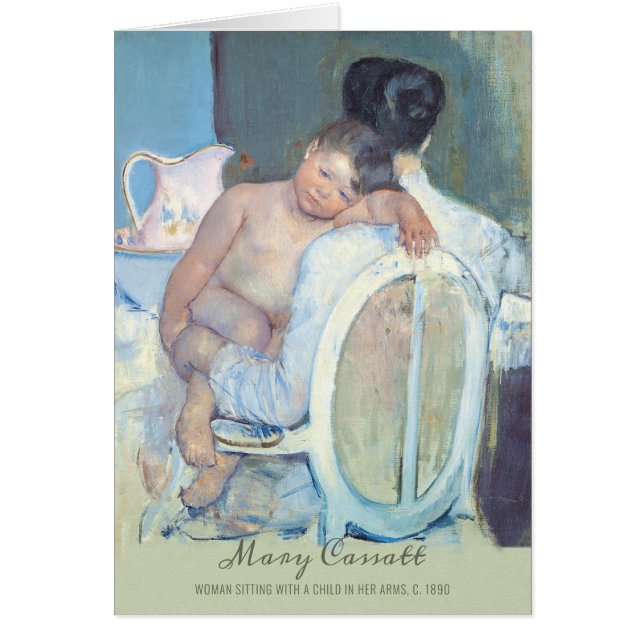 Mary Cassatt Femme assise avec bras enfant Carte (Devant)