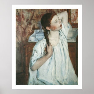 Mary Cassatt - fille s'chargeant de la son affiche
