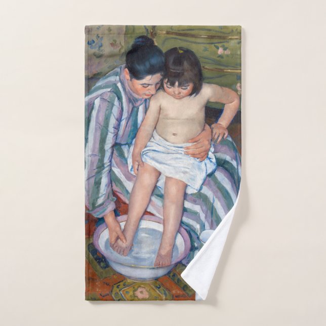 Mary Cassatt - Le bain de l'enfant (Serviette à main)