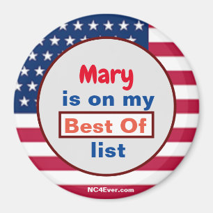 Mary est sur mon meilleur aimant de liste