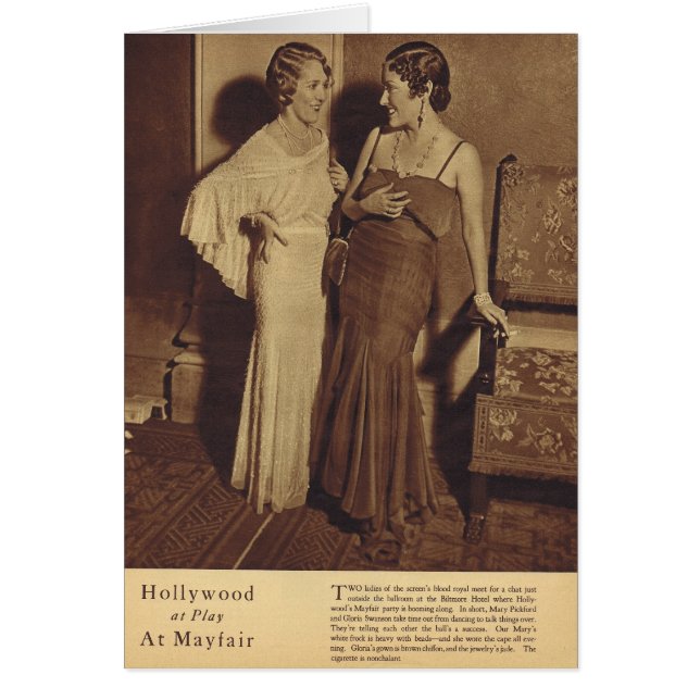 Mary Pickford et Gloria Swanson à une partie (Devant)