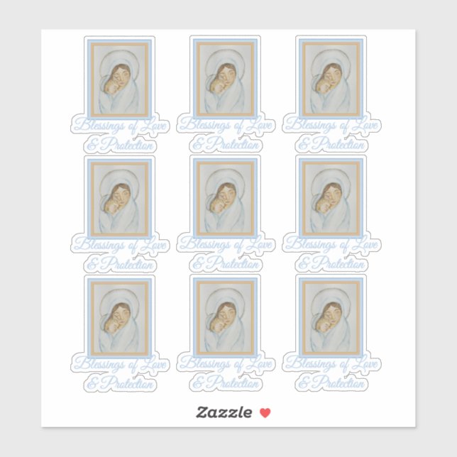 Mary’s Mantle Vinyl Sticker Set – Blessings Love (Feuille)