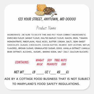 Maryland Cottage Law Étiquette pour l'entreprise a