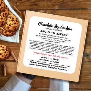 Maryland Cottage Law Étiquette pour magasin alimen