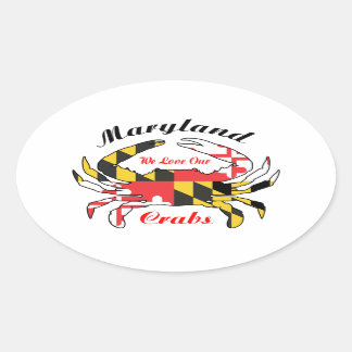 Maryland drapeau bleu crabe autocollant autocollan