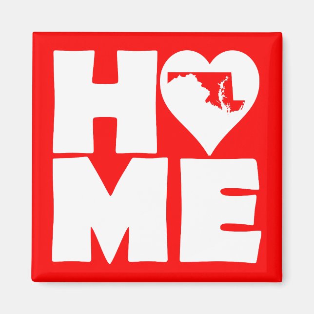 Maryland Home Heart State Frigo Magnet (Devant)