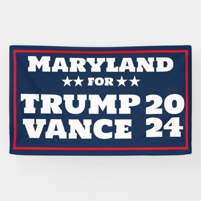 Maryland pour la bannière Trump Vance 2024 (Horizontal)
