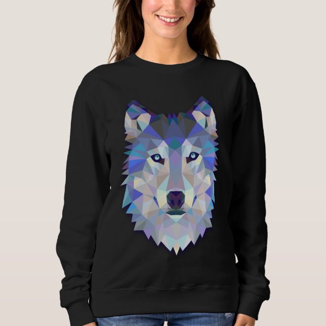 MAS de loup, chef abstrait, le sweatshirt raglan (Devant)