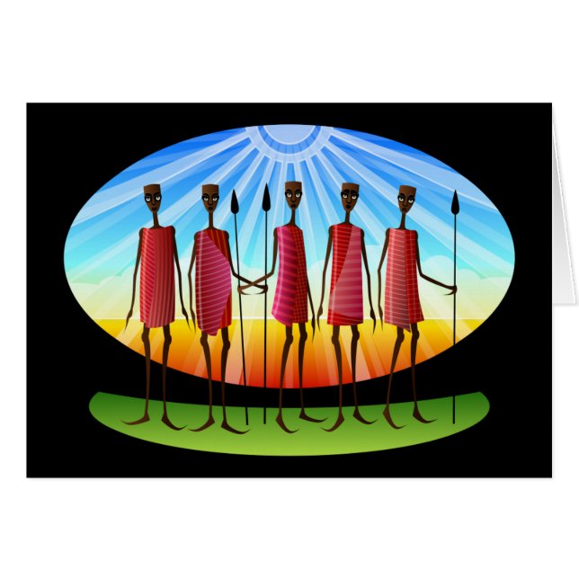 Masaï avec Spears (Devant Horizontal)