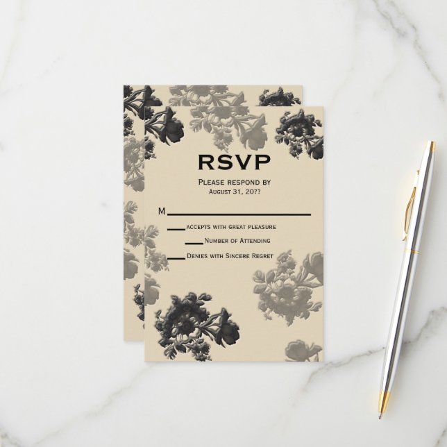 Masala Flora Wedding RSVP (Devant/Arrière en situation)