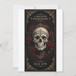 Mascarade Hantée — Invitation Halloween Gothique