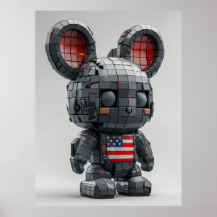 Mascotte du drapeau des États-Unis — Art mural pat