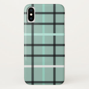 Masculine bleu et gris Plaid iPhone / coque ipad