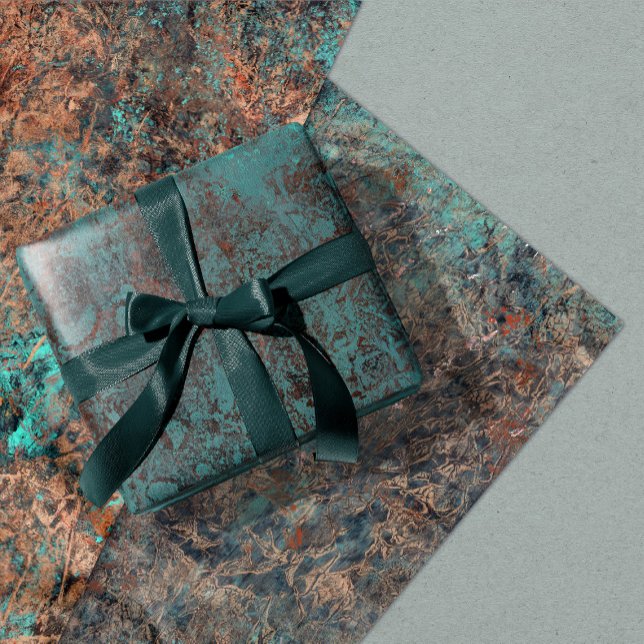 Masculine Boho Turquoise Patina Papier à enveloppe (Créateur téléchargé)