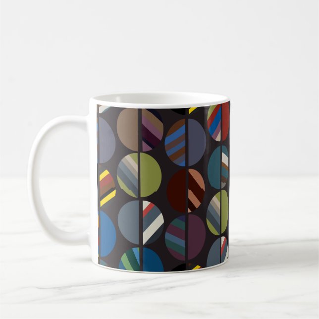 Masculine Moitié ovale rayée Café Mug (Gauche)