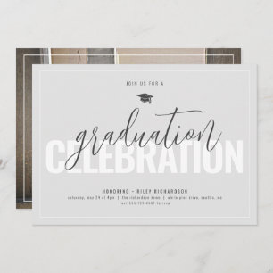 Masculine Photo Graduation Party Invitation