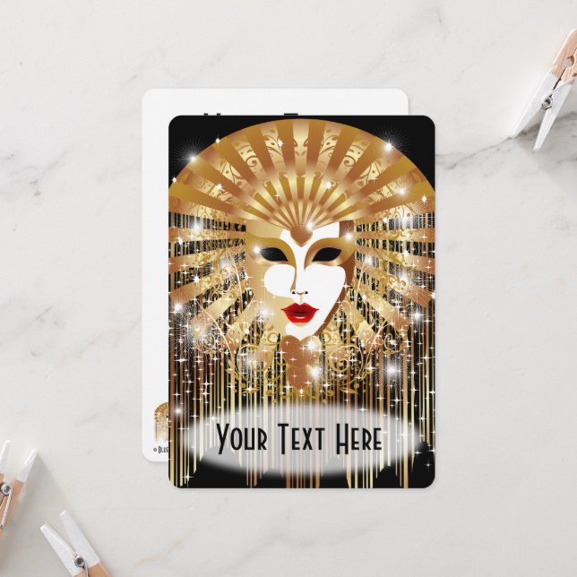 Mask de la Fête du Venice Carnival (Devant/Arrière en situation)