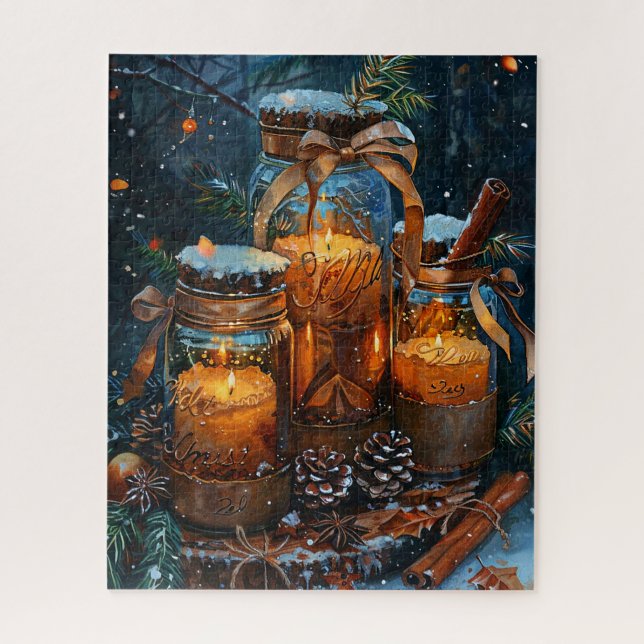 Mason Candle Jars Puzzle (Vertical)