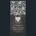 mason floral jar chalkboard programmes de mariage<br><div class="desc">Des programmes de mariage romantiques et mignons avec des fleurs dessinées à la main,  des feuilles,  des branches d'arbres et des coeurs d'amour éclatants. Carte de programme en tableau noir parfaite pour votre pays rustique ou thème de mariage vintage avec décoration de bocal de mason.</div>