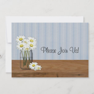 Mason Jar De Daisies Faire-part de mariage