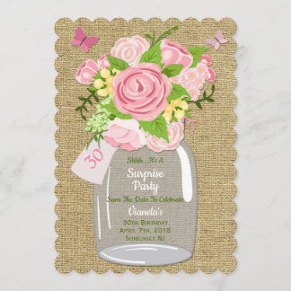 Mason Jar Enregistrer la date Invitation