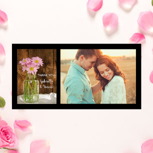 Mason Jar et rose Daisies Barn Mariage Merci