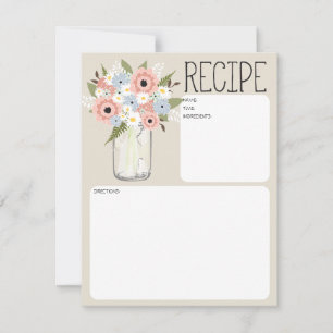 Mason Jar Flowers Recette Carte