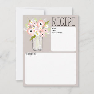 Mason Jar Flowers Recette Carte