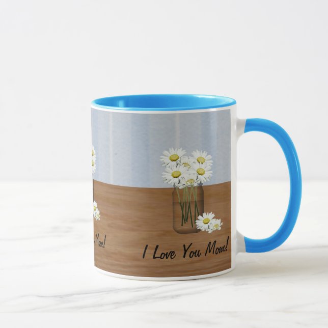 Mason Jar Of Daisies Mère's Day Mug (Droite)