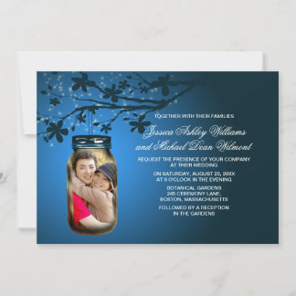 Mason Jar Soirée en plein air Faire-part de mariag