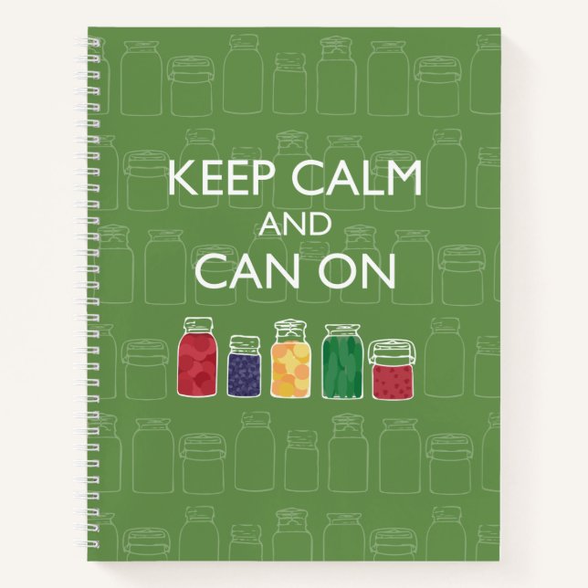 Mason Jar Spiral Notebook Canning Journal (Devant)