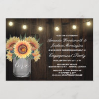 Mason Jar + Tournesol Invitations
