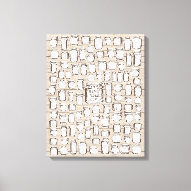 Mason Jars - 100 Signature Canvas Livre d'or (Recto)