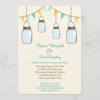 Mason Jars Country Thème Faire-part de mariage