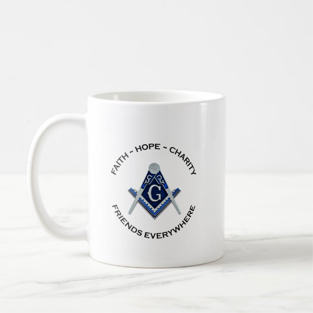 Masonic Mug Blue Clean (Gauche)