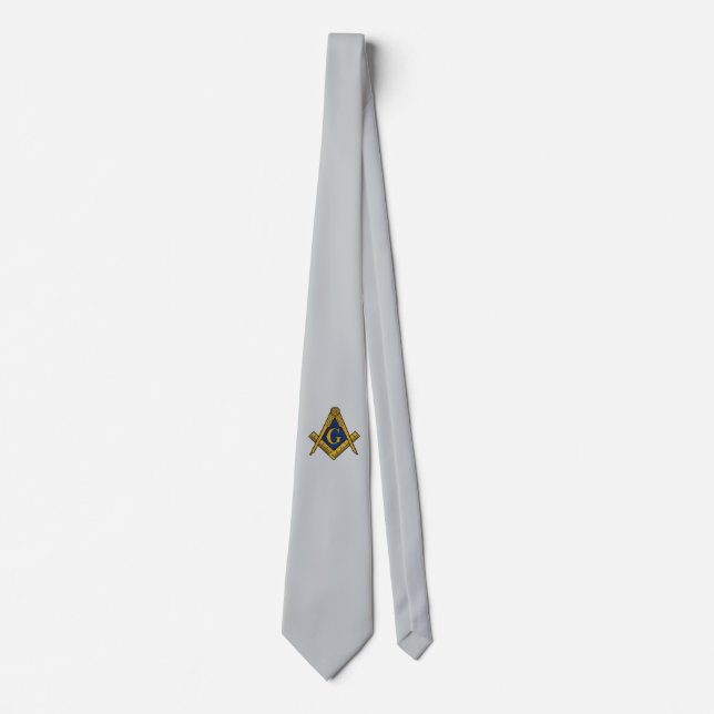 MASONS CRAVATE PERSONNALISÉE (GRIS) (Devant)