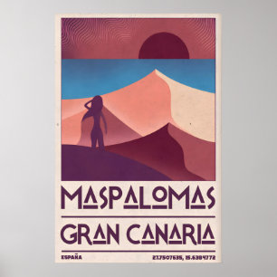 Maspalomas décoration murale vintage Affiche de vo