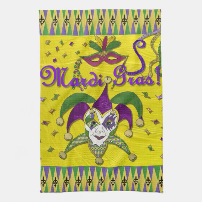 Masque de bouffon Mardi Gras Arlequin Torchons de  (Vertical)