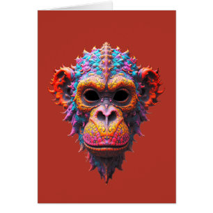 Masque de chimpanzé orné