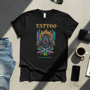 Masque de démon de tatoueur professionnel T-shirt