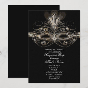 Masque de masquerade Moderne Chic Invitation dessi