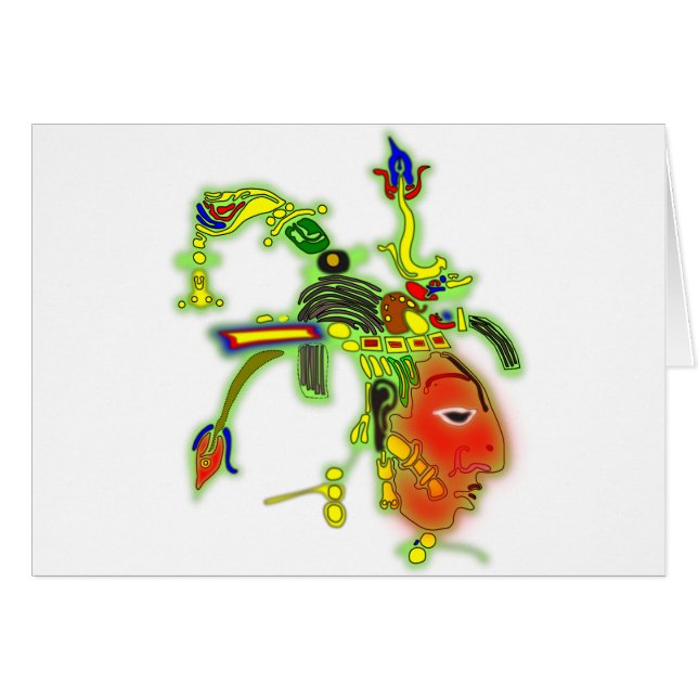 Masque de peinture amusant visage tribal (Devant horizontal)