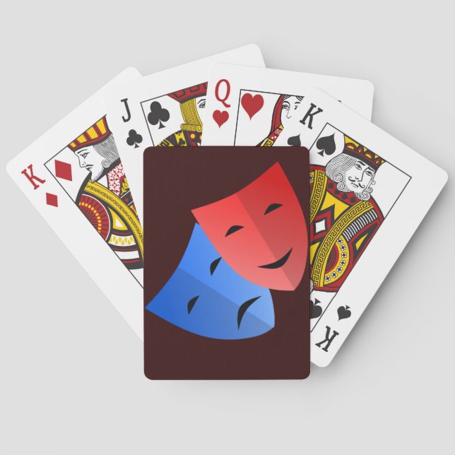 Masque de théâtre dramatique cartes de jeu (dos)