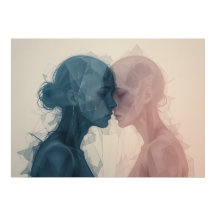 Masque des émotions Poster Mur Art Abstrait