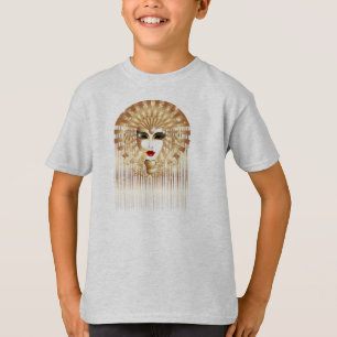 Masque d'or Mardi Gras Carnaval T-shirt bio