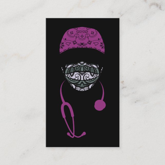 masqué en cachemire carte de visite (Devant)