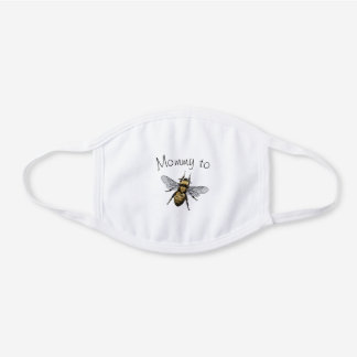 Masque En Coton Blanc Maman to Bee
