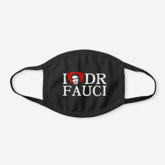 Masque En Coton Noir J'aime le Dr Fauci