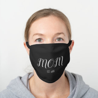 Masque En Coton Noir Maman établie dans l'année anniversaire
