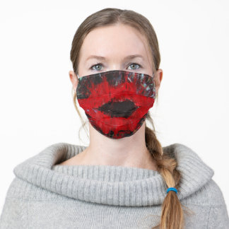 Masque En Tissu Lèvres rouges